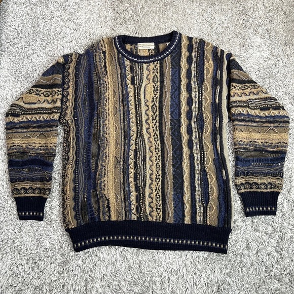 Norm Thompson Other - Vintage Norm Thompson Sweater Men's M Tundra 3d Knit Coogi Style Italy Wool